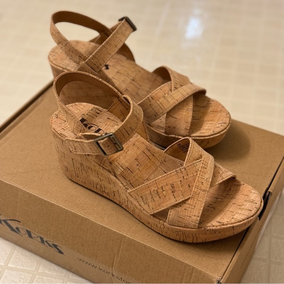 Kork-Ease Korks Denica Wedge Platform Heeled Sandals Size 6 - Picture 5 of 7